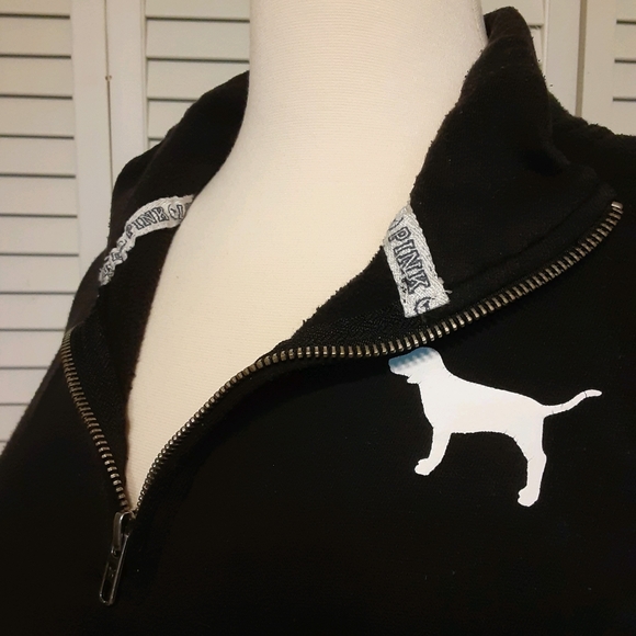 Victoria's Secret "Kangaroo Pocket" PINK Sweatshirt with EXTRA- LONG Sleeves - Picture 3 of 16